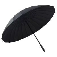 Poloautomatický holový elegantní deštník - Černý