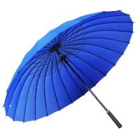 Poloautomatický holový elegantní deštník - Modrý