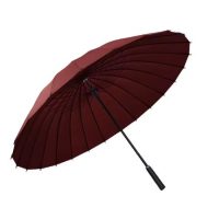 Poloautomatický holový elegantní deštník - Vínově červený