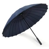 Poloautomatický holový elegantní deštník - Tmavě modrý