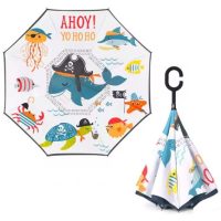 Dětský poloautomatický deštník s ochranou proti UV - Obrázkový, 07