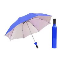 Skládací deštník s UV ochranou ve tvaru lahve - Tmavě modrý