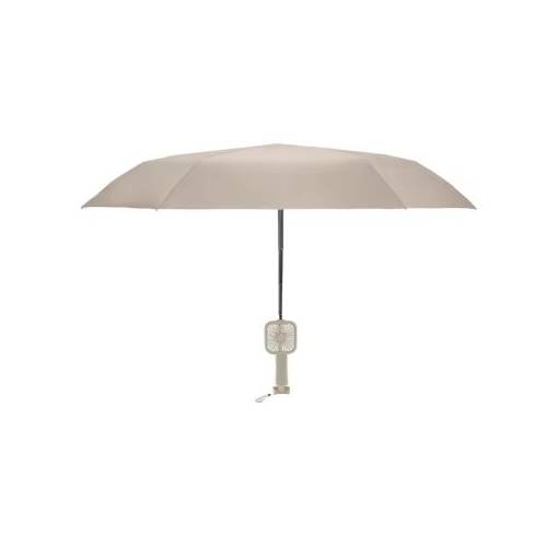 Foto - Deštník s nabíjecím ventilátorem - Béžový