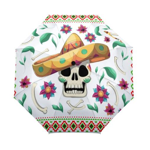 Foto - Unisex manuální obrázkový deštník - Mexico lebka, 11