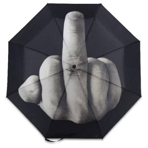 Foto - Unisex deštník s prostředníčkem - Manuální