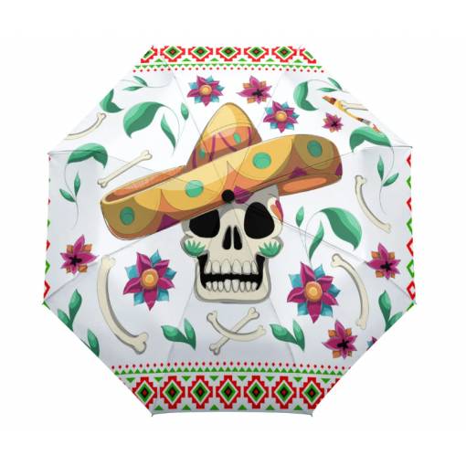 Foto - Unisex manuální obrázkový deštník - Mexico lebka, 11