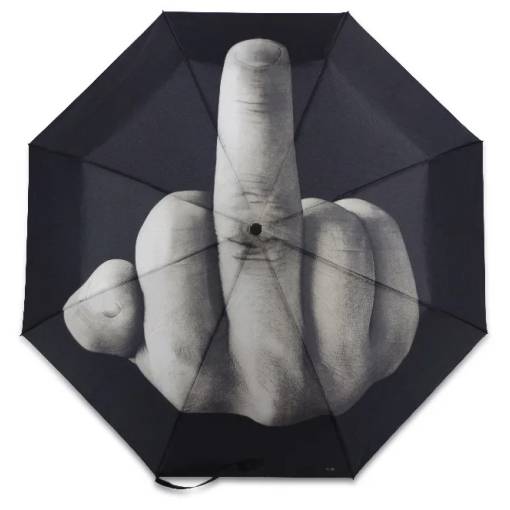 Foto - Unisex deštník s prostředníčkem - Manuální